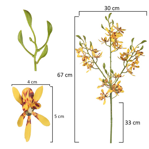 Silk orchid flowers
