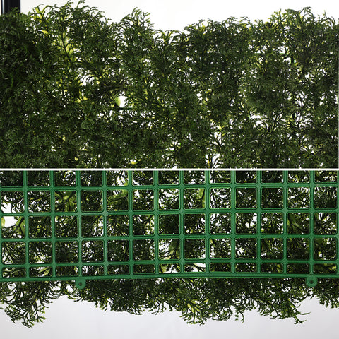Set of 2 artificial shrubs greenery panels