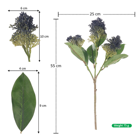 Artificial Skimmia Flower Spray