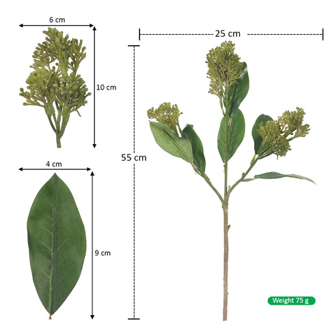 Artificial Skimmia Flower Spray