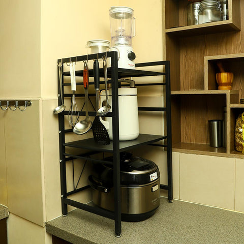 Microwave shelf storage