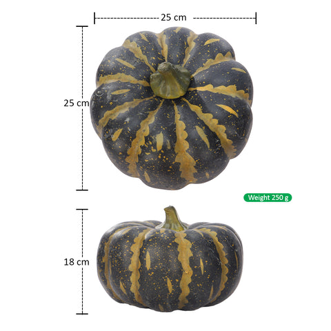 Faux Dark Green Autumn Pumpkin