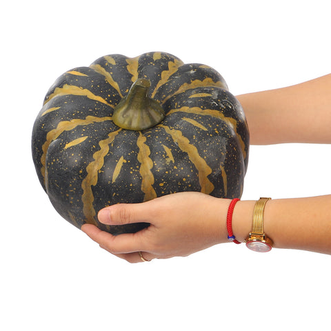 Faux Dark Green Autumn Pumpkin