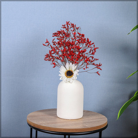 White Nordic Style Ceramic Vase