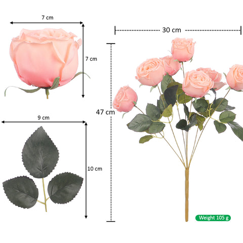 Artificial Silk Rose Flower Bunch