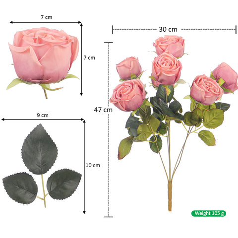Artificial Silk Rose Flower Bunch