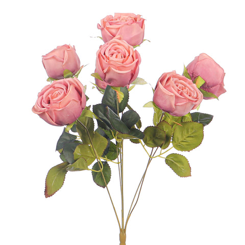 Artificial Silk Rose Flower Bunch