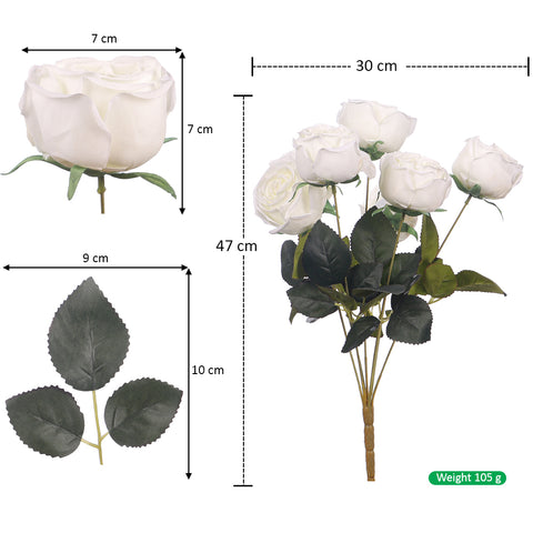 Artificial Silk Rose Flower Bunch