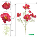 artificial cosmos flower with five blooms