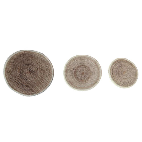 Round wood pieces