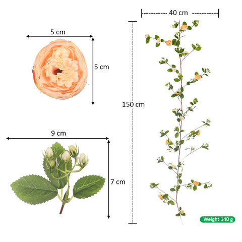 Artificial Hanging Rose Flower Single Vine