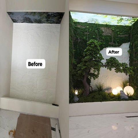 Indoor Green Oasis with Living Wall  for display purposes only (non-sale)