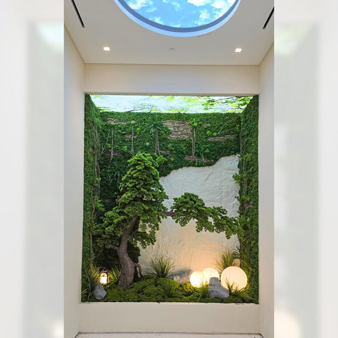 Indoor Green Oasis with Living Wall  for display purposes only (non-sale)