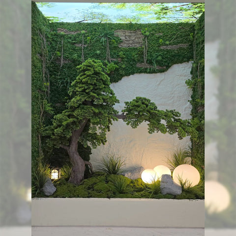Indoor Green Oasis with Living Wall  for display purposes only (non-sale)