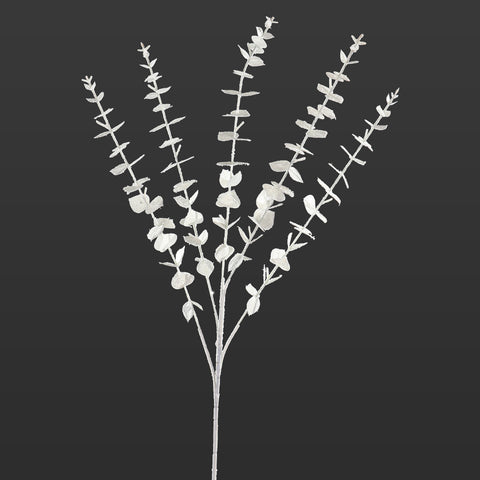 1 Piece Artificial White Leaves Stem(Vase not Included)