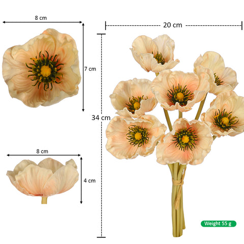 large artificial poppy flowers