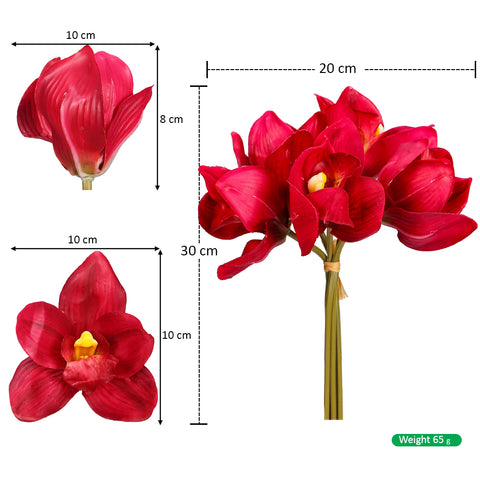 Real Touch Fake Cymbidium Flower Bunch