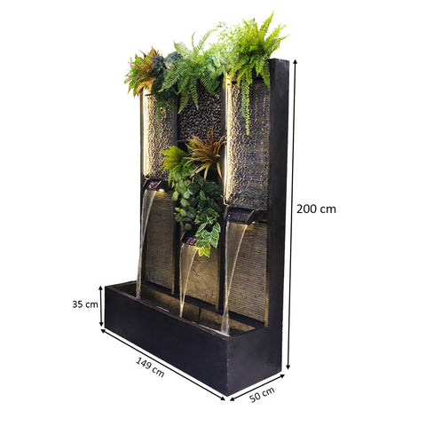 Cascading Water Feature with LED Light