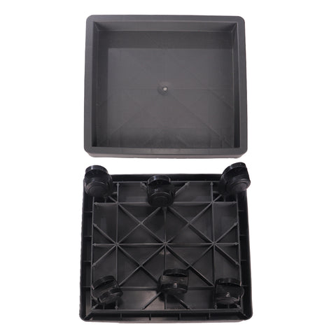 Square Plastic Plant Caddy with Wheels