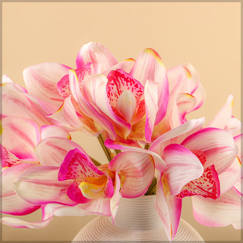 Real Touch Fake Cymbidium Flower Bunch