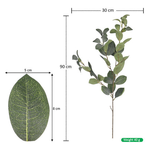 90cm faux eucalyptus branch