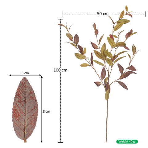Faux Eucalyptus Leaf Branch Long Steam