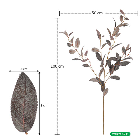 Faux Eucalyptus Leaf Branch Long Steam