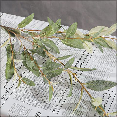 Faux Eucalyptus Leaf Branch Long Steam