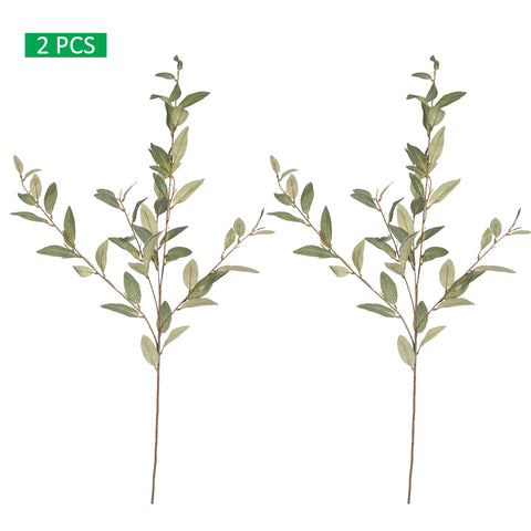 Faux Eucalyptus Leaf Branch Long Steam