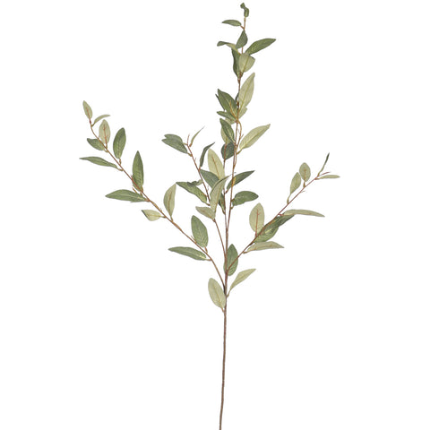 Faux Eucalyptus Leaf Branch Long Steam