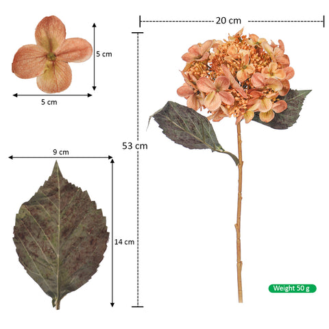 Artificial Single Hydrangea HD  Flower