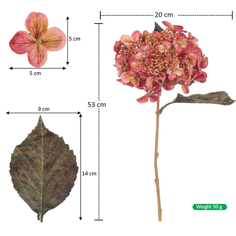 Artificial Single Hydrangea HD  Flower
