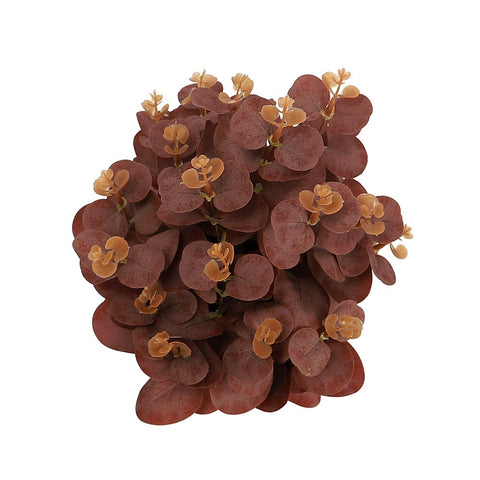 Faux maroon eucalyptus plant