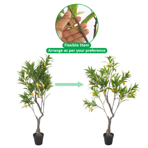 Artificial Mango Fruit Tree 180 cm(with black nursery pot)