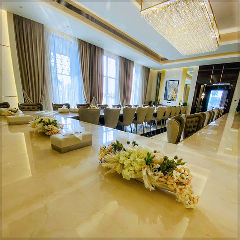 Luxurious Lounge with Elegant Floral Decor for display purposes only (non-sale)