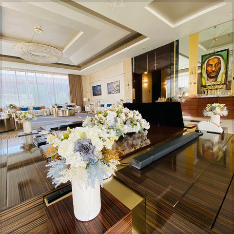 Luxurious Lounge with Elegant Floral Decor for display purposes only (non-sale)