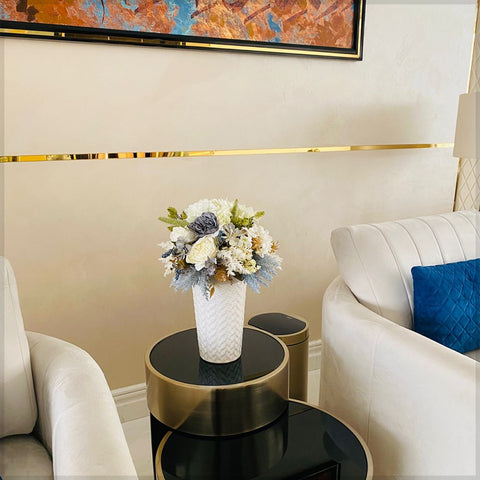 Luxurious Lounge with Elegant Floral Decor for display purposes only (non-sale)