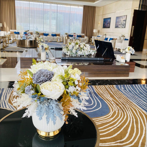 Luxurious Lounge with Elegant Floral Decor for display purposes only (non-sale)