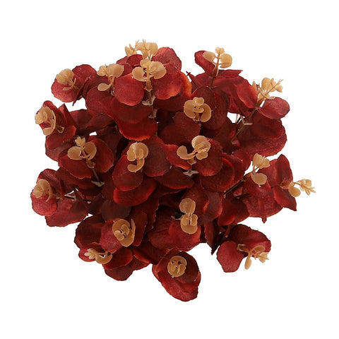 Artificial eucalyptus red leaves