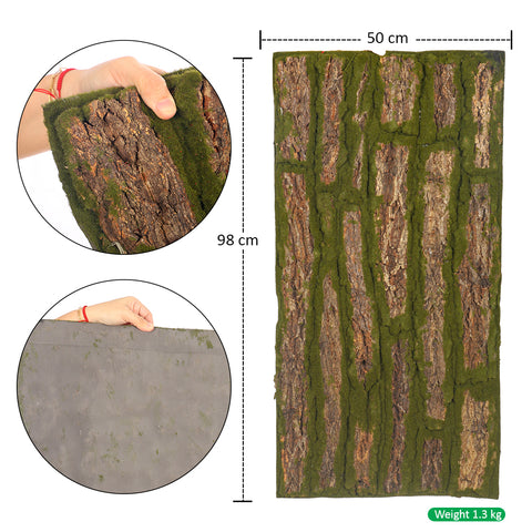 Artificial Bark with Moss Panel
