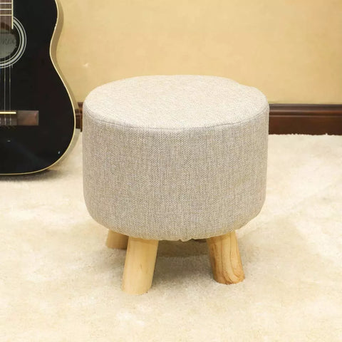 Round Shaped Ottoman Wood Stool