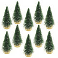 mini Christmas tree with wooden base