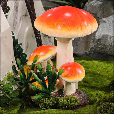 Whimsical Mushroom Garden Ornament