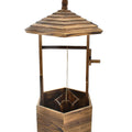 Wooden wishing well for enchanting garden décor