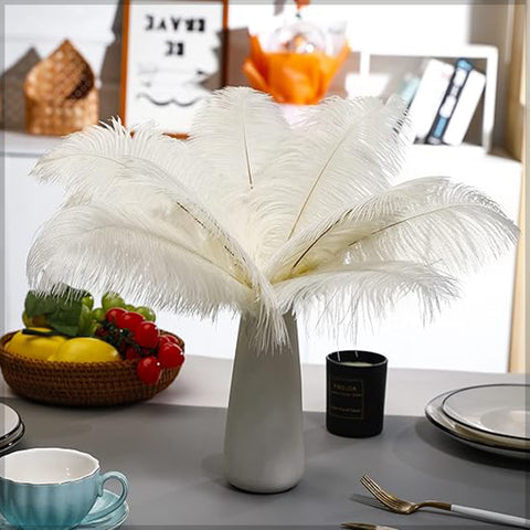 Natural White Ostrich Feather