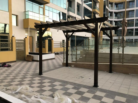 1 Piece Solid Wood Garden Pergola Shade