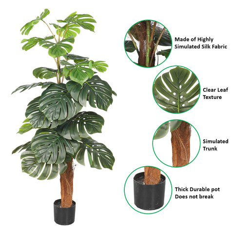artificial monstera leaves
