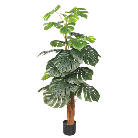 fake tropical foliage