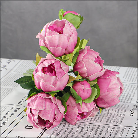 Silk Peony Bouquet