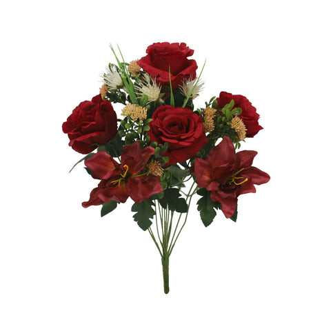 7 heads artificial silk kaffir rose flowers